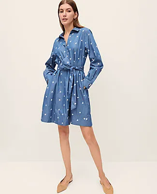 Ann Taylor Petite Weekend Collection Embroidered Belted Dress sold by Ann Taylor product image thumbnail 3