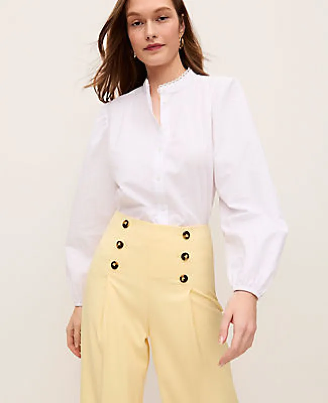 Ann Taylor Embroidered Collar Blouse sold by Ann Taylor