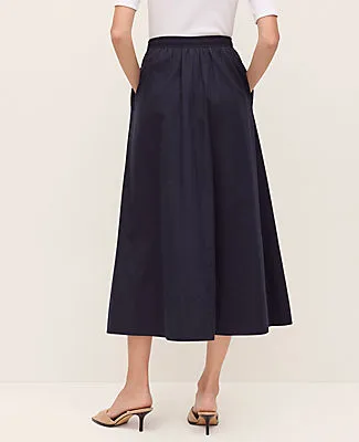 Ann Taylor Petite Weekend Collection Drawstring Waist Midi Skirt sold by Ann Taylor product image thumbnail 3