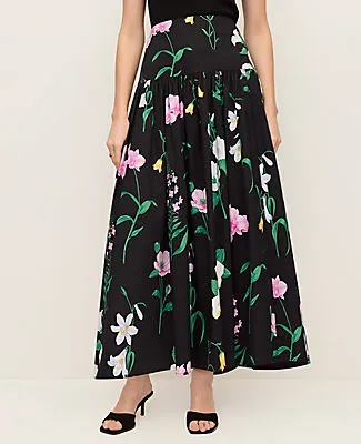 Ann Taylor Floral Gathered Maxi Skirt sold by Ann Taylor product image thumbnail 2