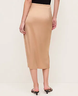 Ann Taylor Satin Wrap Midi Skirt sold by Ann Taylor product image thumbnail 3