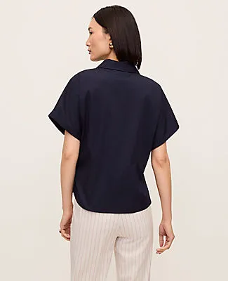 Ann Taylor Collared Tie Waist Top sold by Ann Taylor product image thumbnail 2