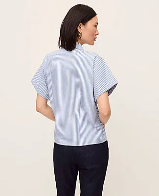 Ann Taylor Striped Tie Waist Shirt sold by Ann Taylor product image thumbnail 2