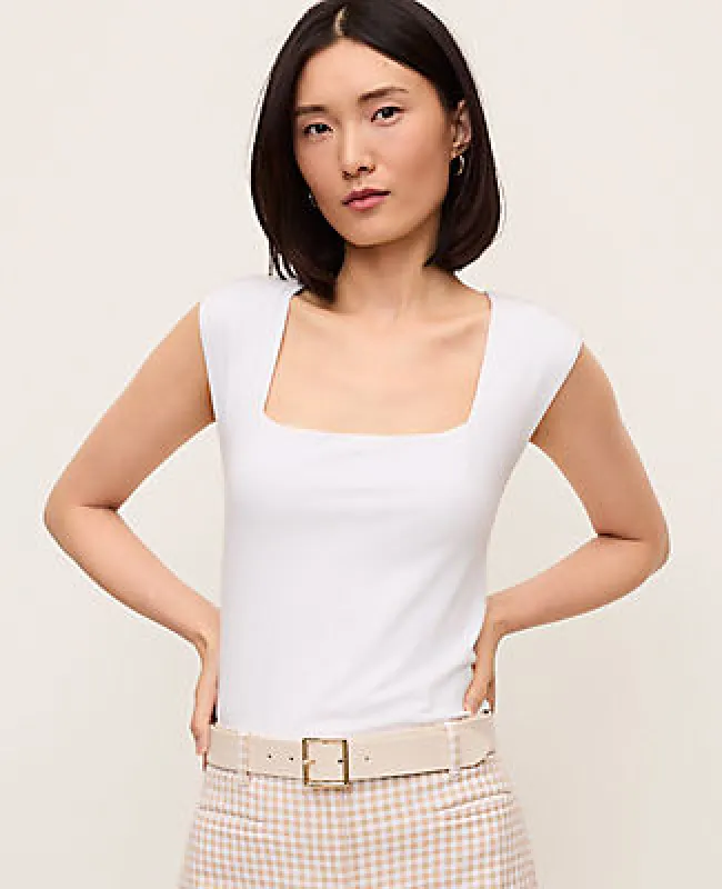 Ann Taylor Square Neck Top sold by Ann Taylor