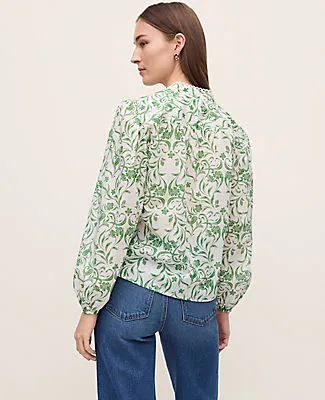 Ann Taylor Floral Embroidered Collar Blouse sold by Ann Taylor product image thumbnail 2