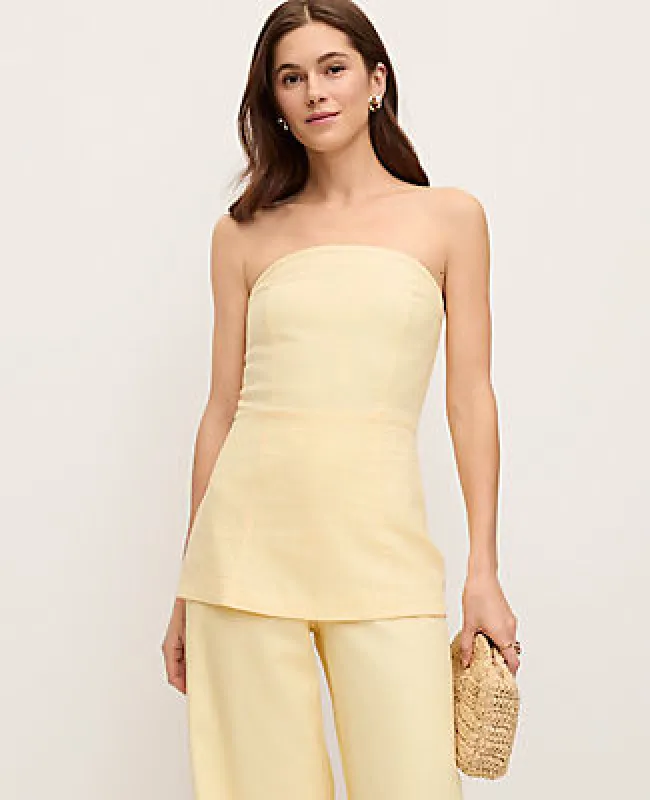 Ann Taylor Petite Strapless Linen Blend Tunic Top made by Ann Taylor