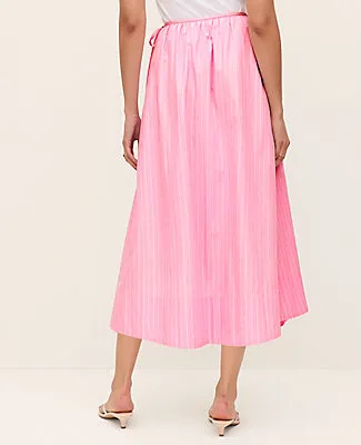 Ann Taylor Striped Tie Waist Midi Skirt sold by Ann Taylor product image thumbnail 3