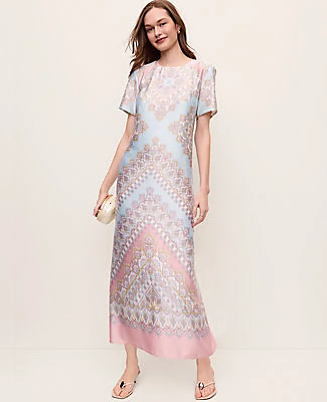 Ann Taylor Petite Satin Paisley Maxi Dress sold by Ann Taylor