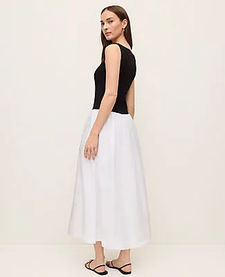 Ann Taylor Mixed Media Boatneck Midi Dress sold by Ann Taylor product image thumbnail 2