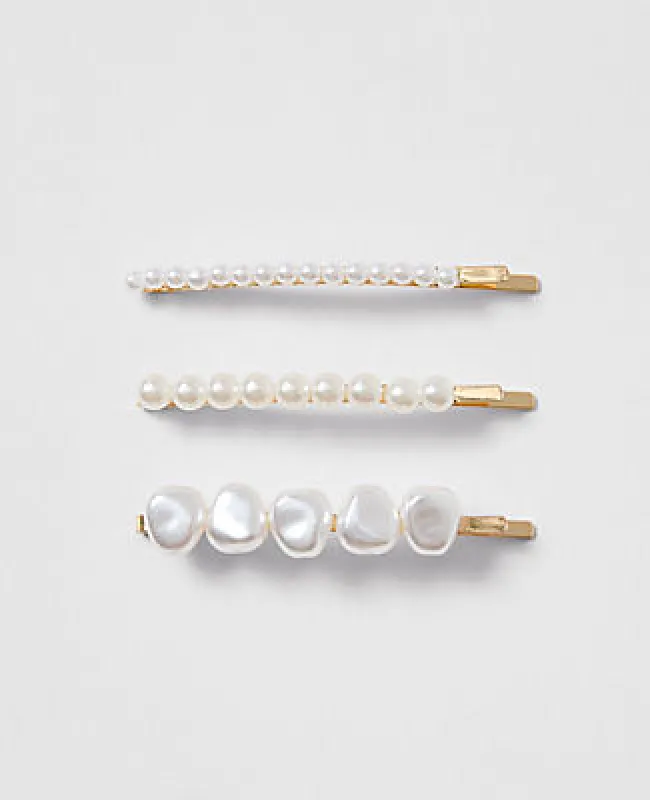 Ann Taylor Pearl Hair Clip Set sold by Ann Taylor