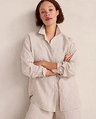 Ann Taylor Haven Well Within The Daily Shirt in Everweave Linen Stripe sold by Ann Taylor