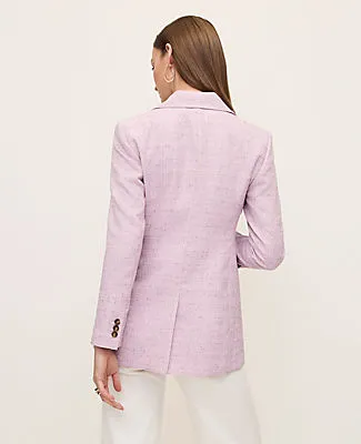 Ann Taylor The Long One Button Blazer in Tweed sold by Ann Taylor product image thumbnail 2
