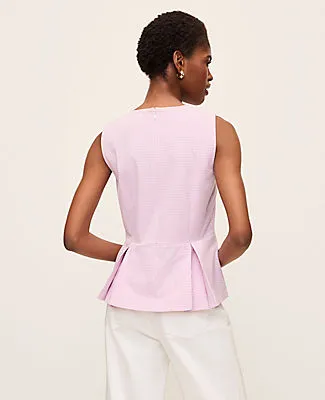 Ann Taylor Gingham Peplum Top sold by Ann Taylor product image thumbnail 2