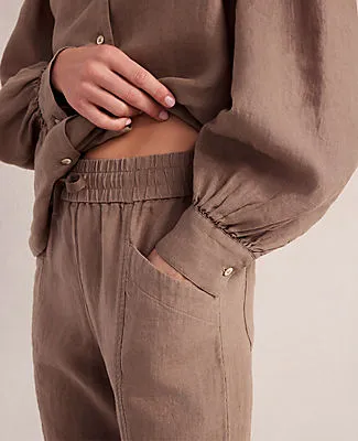 Ann Taylor Haven Well Within Linen Straight Leg Pants sold by Ann Taylor product image thumbnail 3