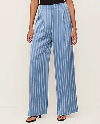 Ann Taylor The Petite Pleated Satin Wide-Leg Pant sold by Ann Taylor product image thumbnail 2