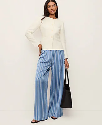 Ann Taylor The Petite Pleated Satin Wide-Leg Pant sold by Ann Taylor product image thumbnail 4