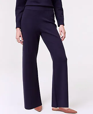 Ann Taylor Petite Weekend Collection Easy Fit Wide-Leg Sweater Pant sold by Ann Taylor product image thumbnail 2