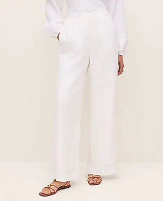 Ann Taylor The Petite Easy Fit Wide-Leg Pant in Cotton Gauze sold by Ann Taylor product image thumbnail 2