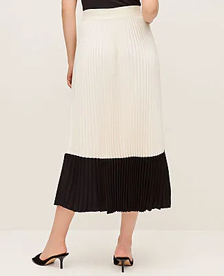 Ann Taylor Colorblock Pleated Midi Skirt sold by Ann Taylor product image thumbnail 3