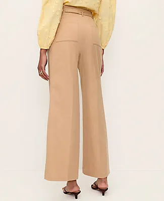 Ann Taylor The Petite Belted Wide-Leg Ankle Pant sold by Ann Taylor product image thumbnail 3