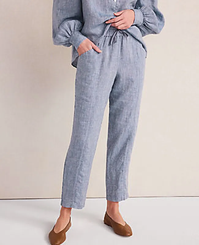 Ann Taylor Haven Well Within Linen Straight Leg Pants sold by Ann Taylor