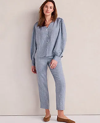 Ann Taylor Haven Well Within Linen Straight Leg Pants sold by Ann Taylor product image thumbnail 2