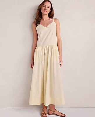 Ann Taylor Haven Well Within Organic Cotton Poplin Strappy Maxi Dress sold by Ann Taylor