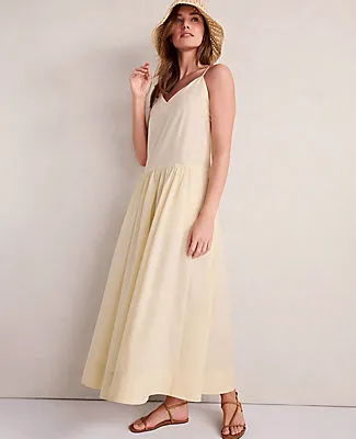 Ann Taylor Haven Well Within Organic Cotton Poplin Strappy Maxi Dress sold by Ann Taylor product image thumbnail 4