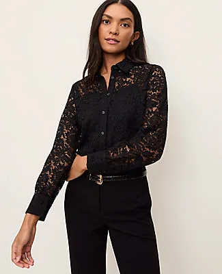 Ann Taylor Petite Lace Shirt sold by Ann Taylor