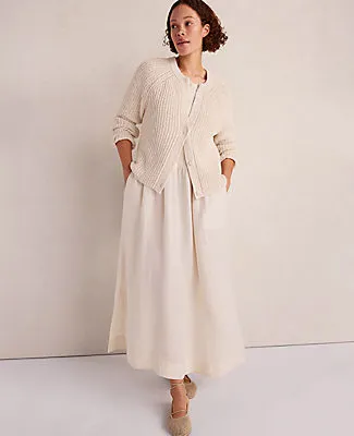 Ann Taylor Haven Well Within Cotton Tape Yarn V-Neck Cardigan sold by Ann Taylor product image thumbnail 4