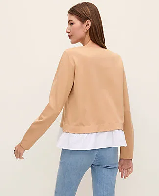Ann Taylor Petite Weekend Collection Mixed Media Top sold by Ann Taylor product image thumbnail 2