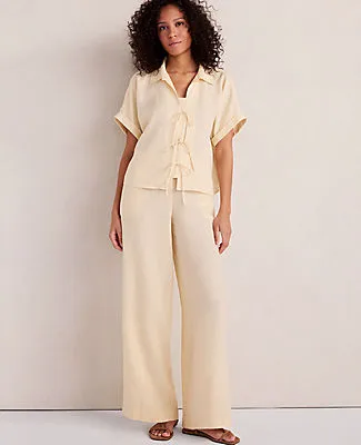 Ann Taylor Haven Well Within Linen Tie-Front Top sold by Ann Taylor product image thumbnail 3
