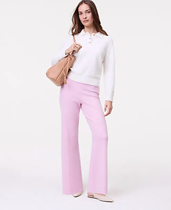 Ann Taylor Petite Weekend Collection Easy Fit Wide-Leg Sweater Pant made by Ann Taylor