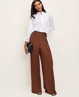 Ann Taylor The Wide-Leg Sailor Pant sold by Ann Taylor product image thumbnail 4
