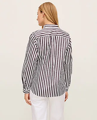 Ann Taylor Striped Oversized Pocket Shirt sold by Ann Taylor product image thumbnail 2