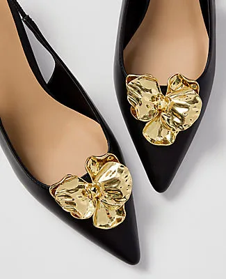 Ann Taylor Flower Leather Slingback Pump sold by Ann Taylor product image thumbnail 2
