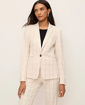 Ann Taylor The Hutton Blazer in Windowpane sold by Ann Taylor product image thumbnail 3