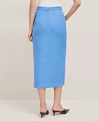 Ann Taylor Petite Tweed Button Column Skirt sold by Ann Taylor product image thumbnail 3