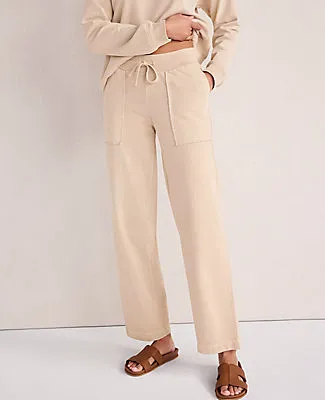 Ann Taylor Haven Well Within Garment-Dyed Organic Cotton Terry Pants sold by Ann Taylor