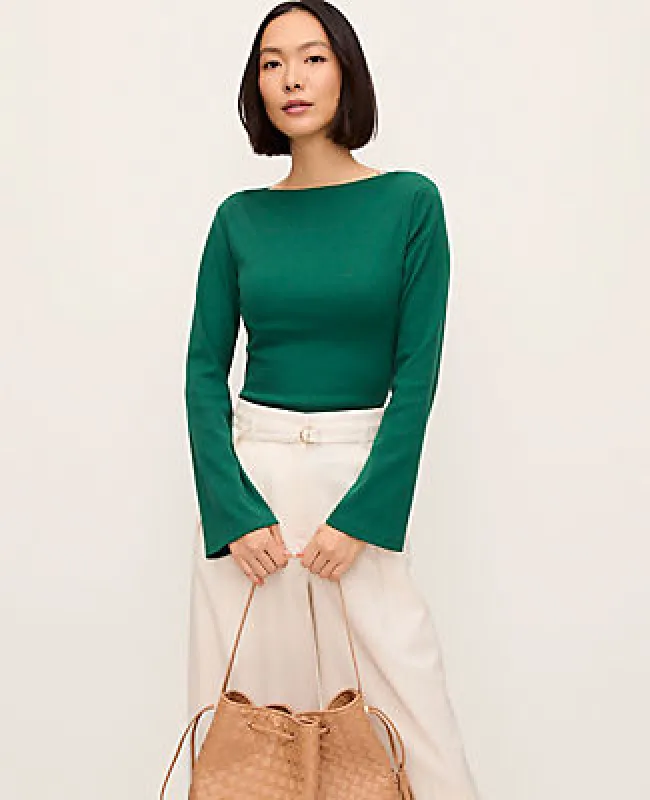 Ann Taylor Petite Bell Sleeve Top sold by Ann Taylor
