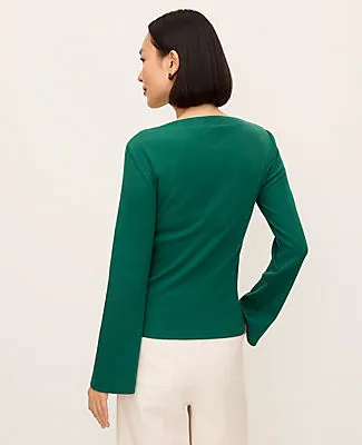 Ann Taylor Petite Bell Sleeve Top sold by Ann Taylor product image thumbnail 2