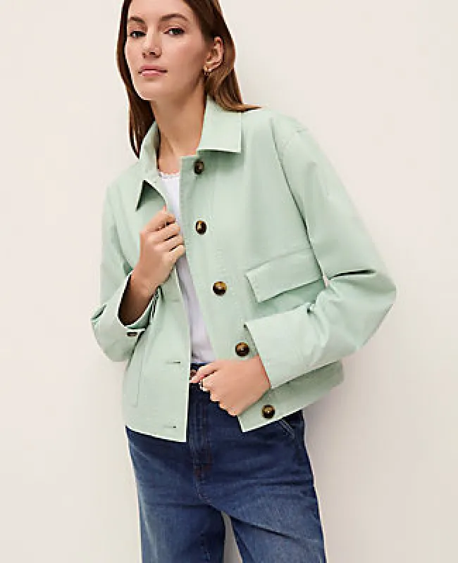 Ann Taylor Petite Weekend Collection Shirt Jacket made by Ann Taylor