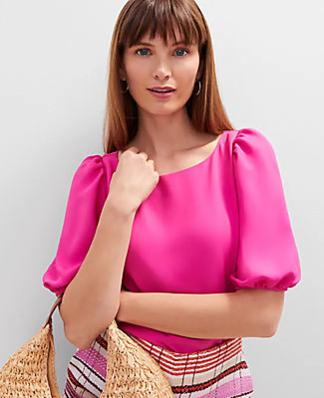 Ann Taylor Petite Boatneck Popover Top made by Ann Taylor