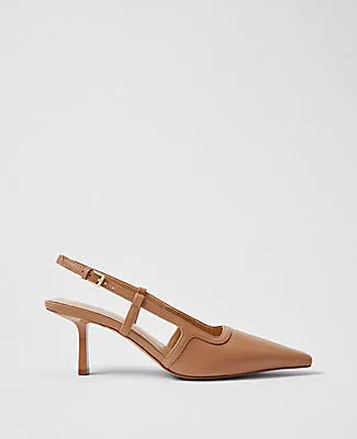 Ann Taylor Leather Nip Toe Slingback Pump sold by Ann Taylor