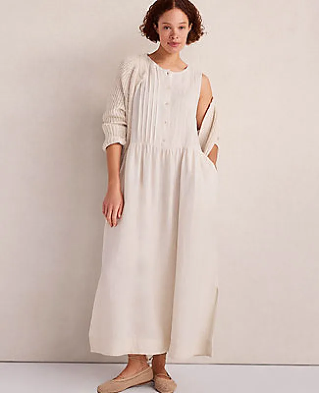 Ann Taylor Haven Well Within Linen Pintuck Midi Dress sold by Ann Taylor