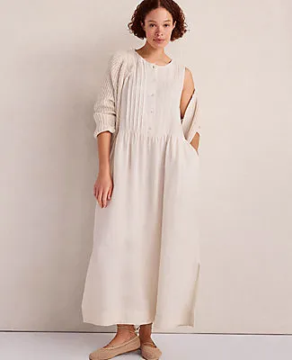 Ann Taylor Haven Well Within Linen Pintuck Midi Dress sold by Ann Taylor