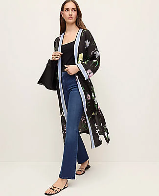 Ann Taylor Floral Long Kimono made by Ann Taylor