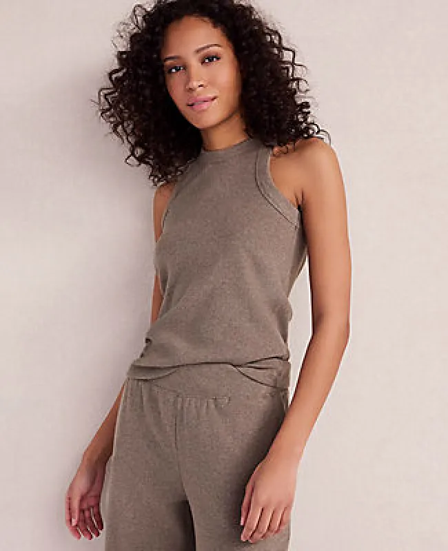 Ann Taylor Haven Well Within Organic Cotton Rib Knit High Neck Tank made by Ann Taylor