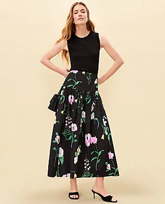 Ann Taylor Petite Floral Gathered Maxi Skirt sold by Ann Taylor product image thumbnail 5