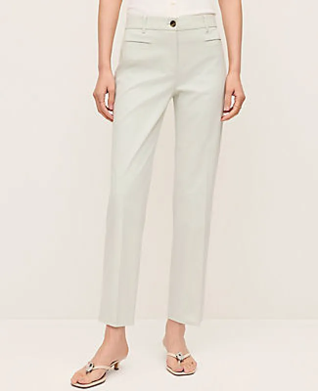 Ann Taylor The Petite Cotton Crop Pant – Curvy Fit sold by Ann Taylor